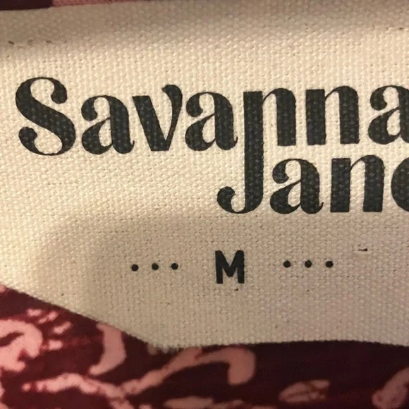 Savanna Jane Burgundy and White Embroidered Blouse - Picture 2 of 5